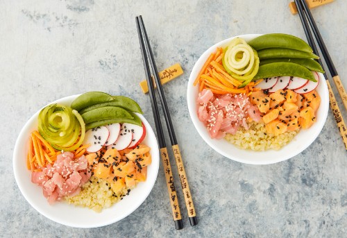 A 10-Minute Poke Bowl Recipe That's Actually Super Low-Carb