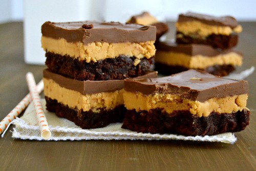 Ooey Gooey Buckeye Brownies