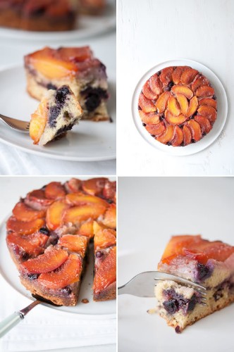 Easy Pretty - Nectarine-Blueberry Upside Down Cake