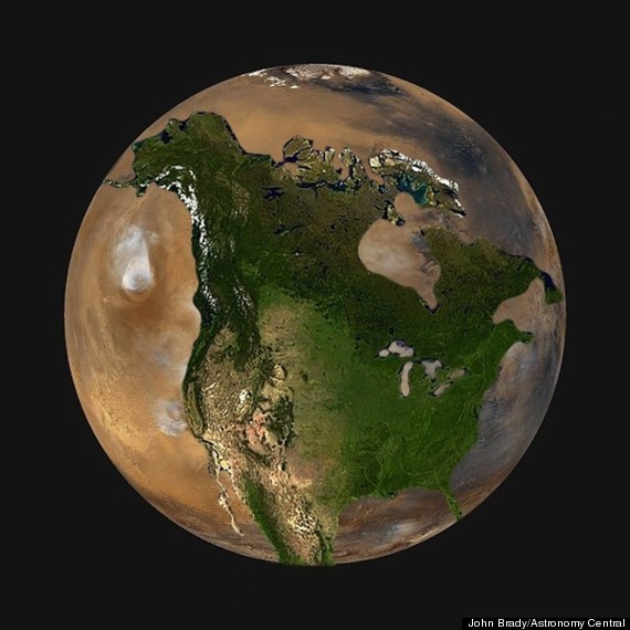Here's What North America Would Look Like On Other Planets