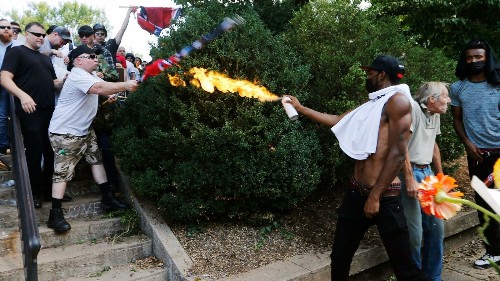 Black man who wielded flamethrower during white nationalist rally in Charlottesville is arrested