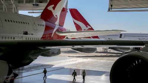 Qantas unveils $30-million hangar at LAX to hold the massive A380