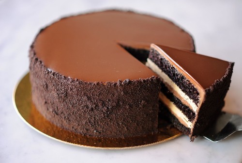This layer cake from Proof Bakery is a sweet lesson in chocolate architecture