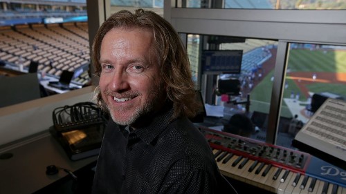 Organist Dieter Ruehle wins over Dodgers fans with unique style