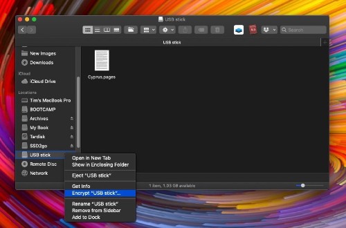 How to Encrypt a USB Flash Drive in macOS Mojave