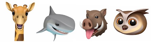 Apple Introduces New Giraffe, Shark, Owl and Boar Animoji in iOS 12.2 Beta