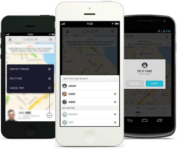 Uber Updates iPhone App with Fare Splitting