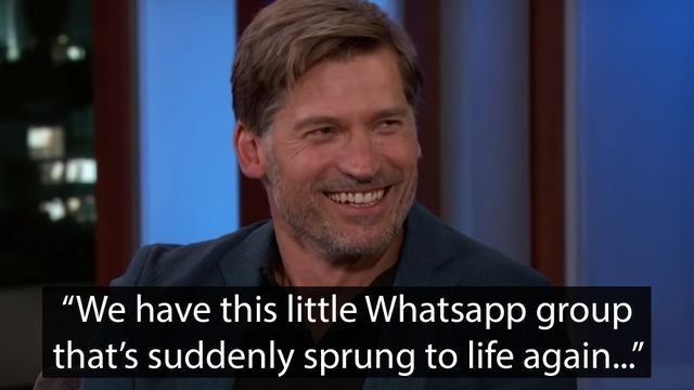 Nikolaj Coster-Waldau describes the 'Game of Thrones' WhatsApp group chat