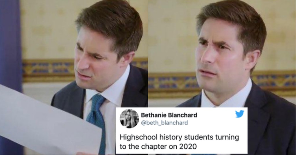 Trump interviewer's viral reactions are now 2020's most useful meme format