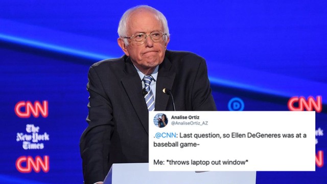 CNN asked the Democratic candidates about Ellen, instead of asking them *literally anything else*