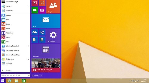 Leaked 'Windows 9' Screenshot Shows New Start Menu