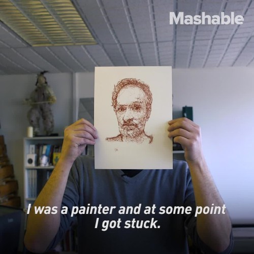 Meet the artist who programmed a robot to create his artwork for him
