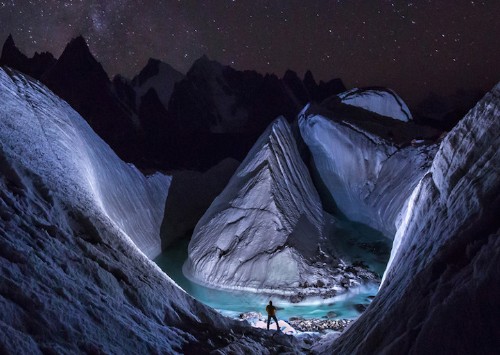 Drone Discovers Stunning Glacier Scene Hidden in the Himalayas