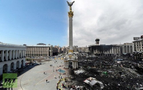 Striking Images of Ukraine Before and After the Recent Riots