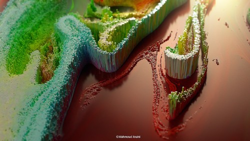 Digitally Rendered 3D Abstract Paintings Look Like Miniature Worlds