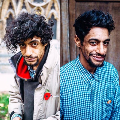 Barber Gives Homeless People Free Haircuts on City Streets to Raise Awareness