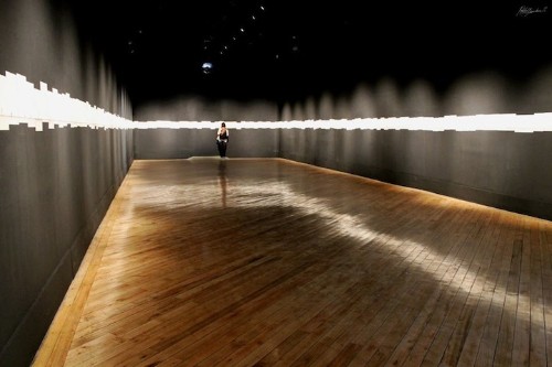 Old Typewriter Letters Create 200 Foot Long Illustration