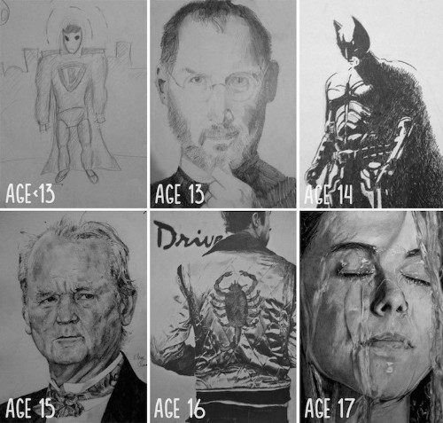 Artists Share “Before and After” Evolution of Their Drawing Skills with Years of Practice