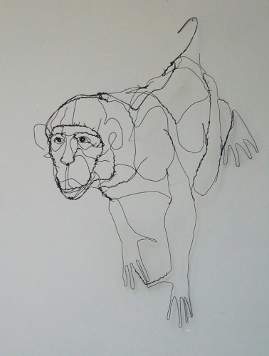 Wire Animal Sculptures Look Like Life-Size Scribbled Drawings Suspended in Mid-Air