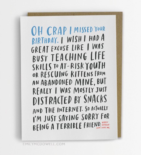 New Unbelievably Honest Cards by Emily McDowell
