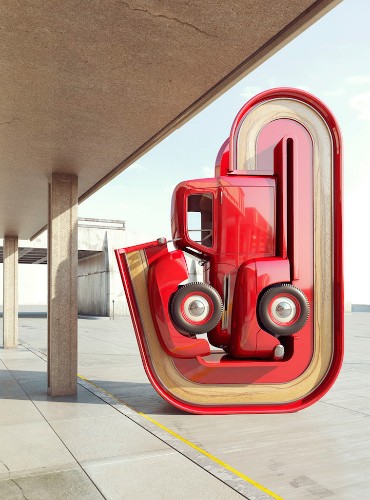 Pickup Trucks Digitally Manipulated to Look Like Pretzels