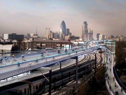 Proposed Bike System in London Will Offer Elevated Routes