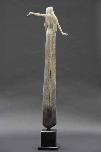 Beautifully Oxidized Bronze Sculptures of Elongated Women