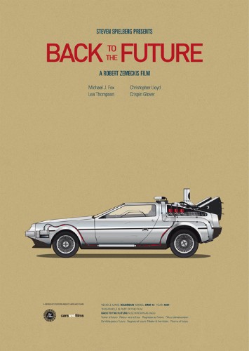 Classic Posters of Iconic Movie Cars