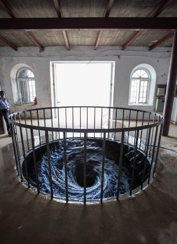 Anish Kapoor’s Swirling Vortex of Black Water