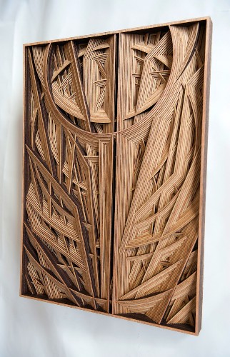 Amazingly Intricate Laser-Cut Wood Relief Sculptures by Gabriel Schama