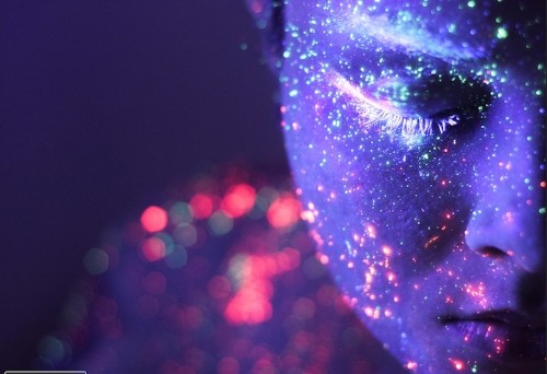 Portraits Made Electric by Luminescent Neon Paint