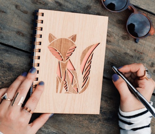 Store Your Hopes and Dreams Inside These Laser-Cut Wood Journals