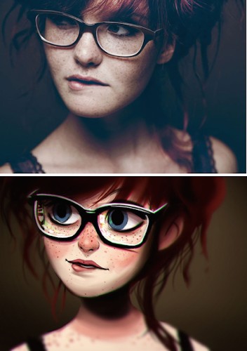 Artist Finds Photos of Random People, Transforms Them into Illustrated Characters