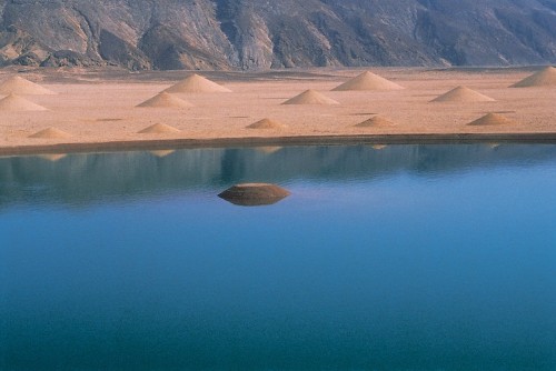 Egyptian Desert Sand Spiral Spans Distance And Time