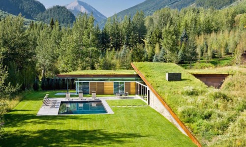 Grass Roof Home Is Built Into the Ground for Energy-Conserving Camouflage