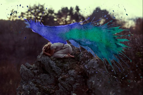 19-Year-Old Mixes Photos and Paints Into Beautiful Narratives