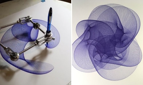 Hypnotic Illusion of a Drawing Growing Faster Than the Machine Producing It