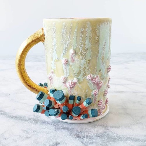 Ceramic Artist Crafts Dazzling Mugs Celebrating 90s Kids and Plant Moms