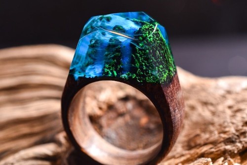 Handmade Resin Rings Capture the Cascading Beauty of Waterfalls