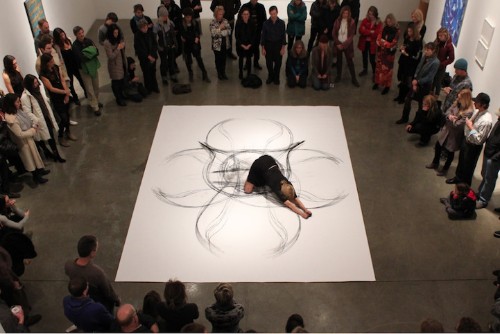 Artist’s Physical Gestures Produce Beautiful Charcoal Drawings