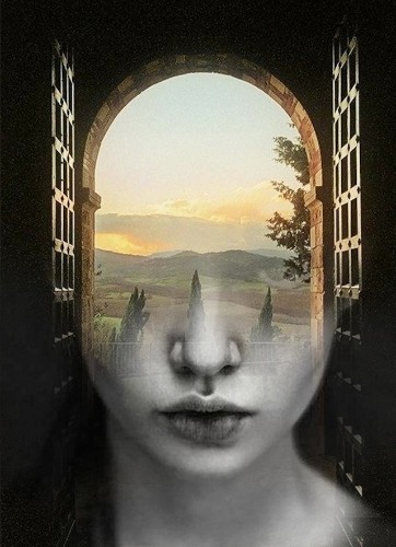 Dreamy Portraits Fuse Human Faces with Nature and Architecture