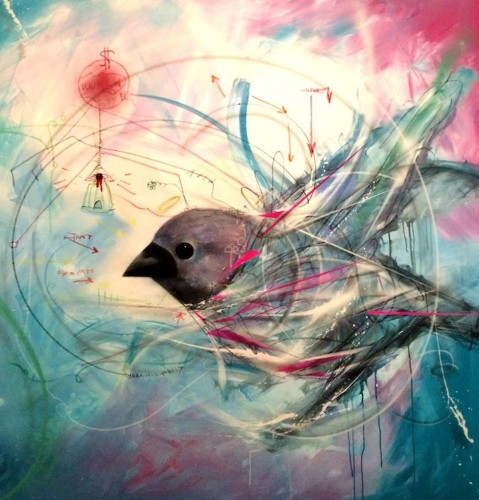 Beautiful Bird Drawings by Brazilian Street Artist L7m