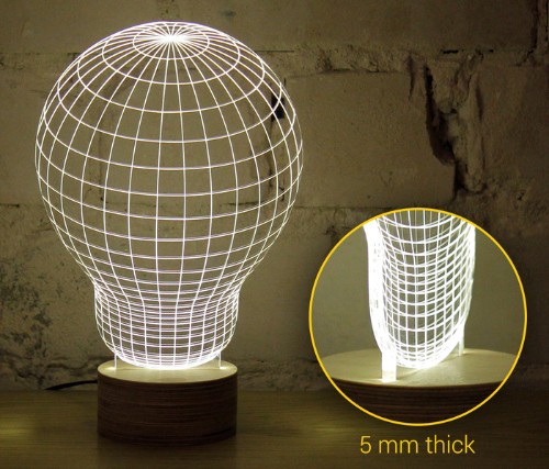 Optical Illusion 2D Lamp Looks Incredibly 3D