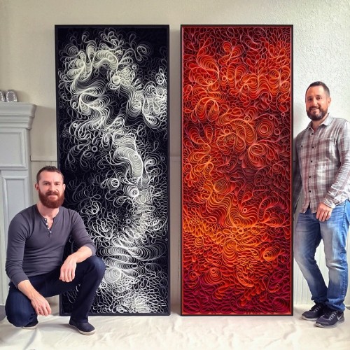 Hypnotic 3D Canvas Sculptures Play with Vibrant Colors and Swirling Textures