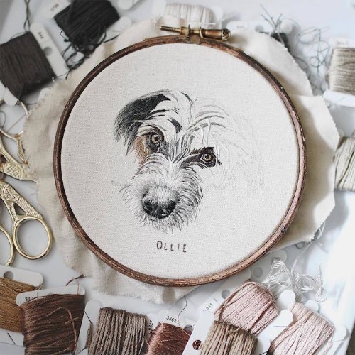 Hyperrealistic Pet Portraits Rendered with Up to 18 Hours of Exquisite Embroidery