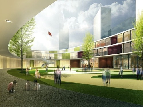 Innovative School Proposes Lush Vegetation on its Roof