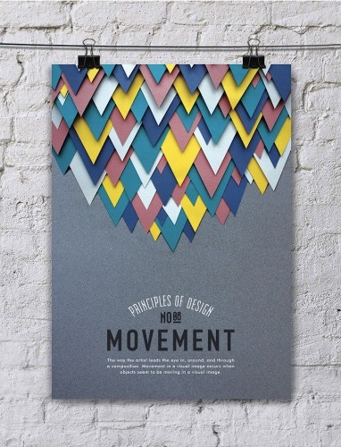 Colorful Paper Art Arrangements Convey Ten Principles of Design