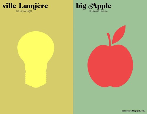 Clever Minimalist Illustrations Compare Paris and New York