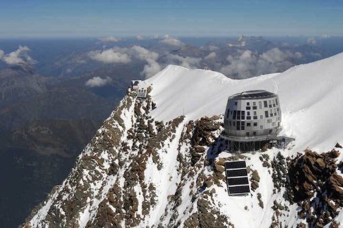 Futuristic Steel Lodge Offers Refuge for Climbers Braving Mount Blanc