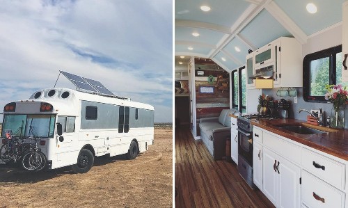 People Are Masterfully Transforming School Buses into Mobile Tiny Homes